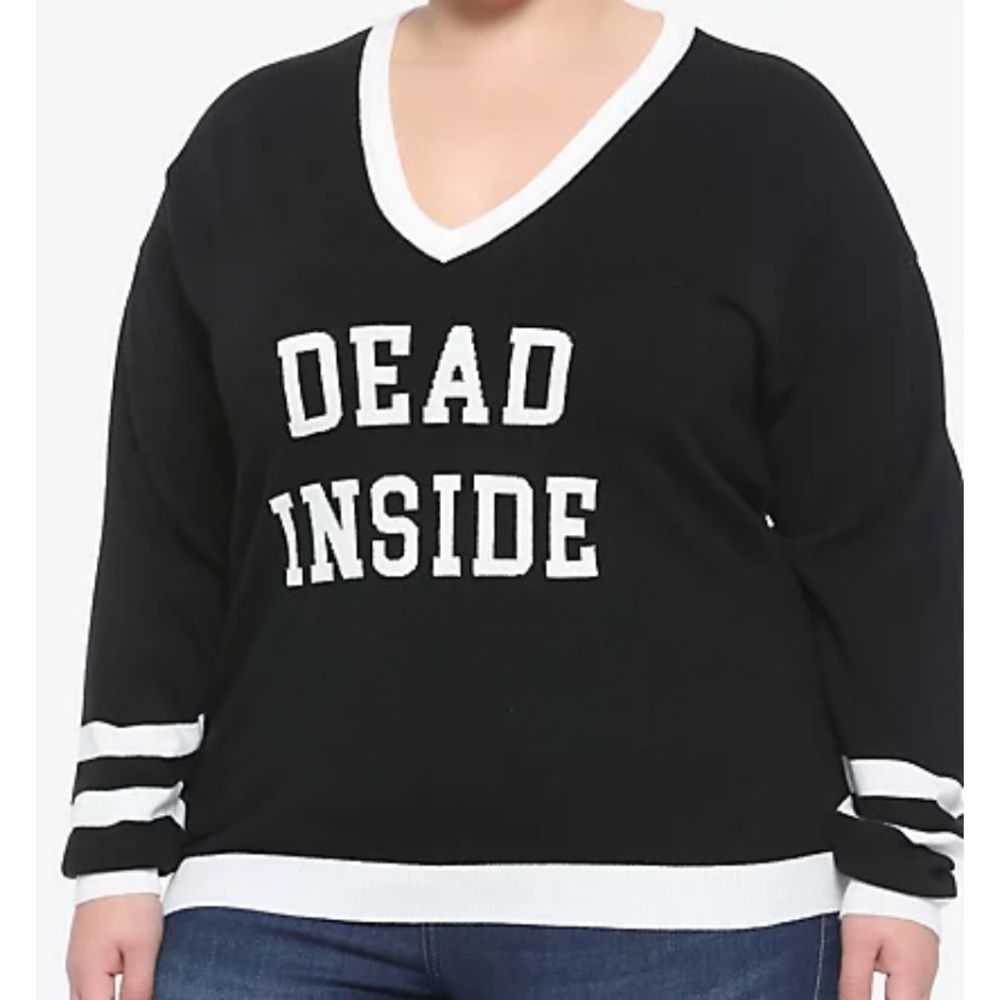 DEAD INSIDE GIRLS SWEATER PLUS